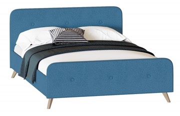 Кровать односпальная Мебельград Сиерра 1200 (с основанием) Аура голубой в Магадане
