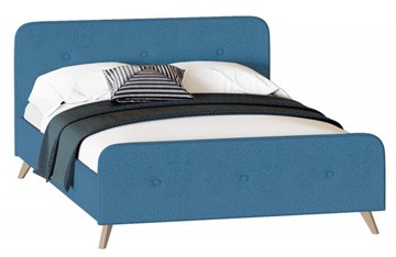 Кровать Сиерра 900 (с подъемным механизмом и коробом) Аура голубой в Магадане