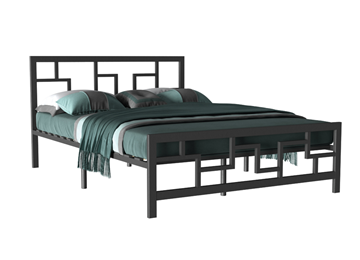Спальная кровать Лофт 3, 160х200, черная в Магадане