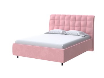 Кровать Volumo 140х200, Велюр (Casa Жемчужно-розовый) в Магадане