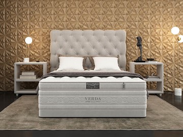 Кровать спальная Cloud Compact/Basement 180х200, Флок (Велсофт Серый) в Магадане