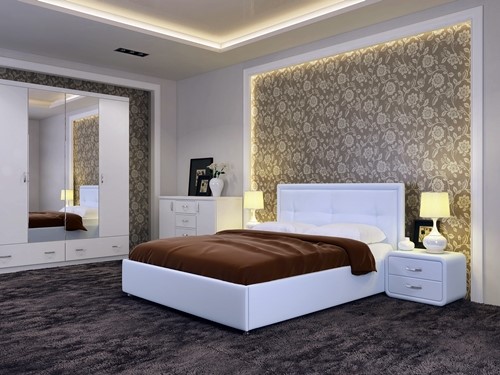 Спальная кровать Adele размер 140*200 с основанием в Магадане - изображение