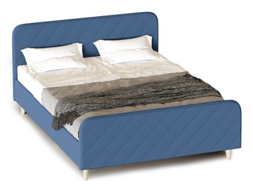 Кровать Мебельград Мелоди 1600 (с основанием) Альба синий в Магадане