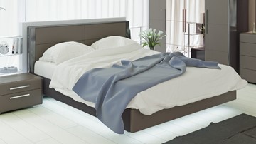 Двуспальная кровать Наоми 1600, цвет Фон серый, Джут СМ-208.01.01 в Магадане