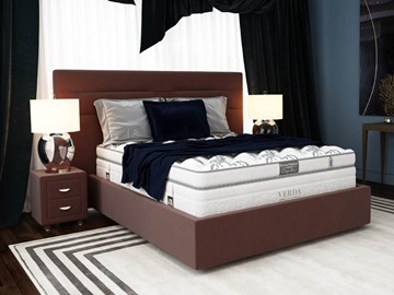 Кровать 2-спальная Modern/Island M 180х200, Флок (Велсофт Спелая слива) в Магадане