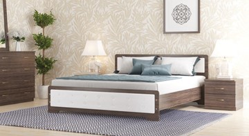 Кровать СВ-Стиль Золушка, 160х200 с основанием, кожзам, венге в Магадане