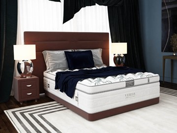 Двуспальная кровать Modern/Basement 180х200, Флок (Велсофт Спелая слива) в Магадане