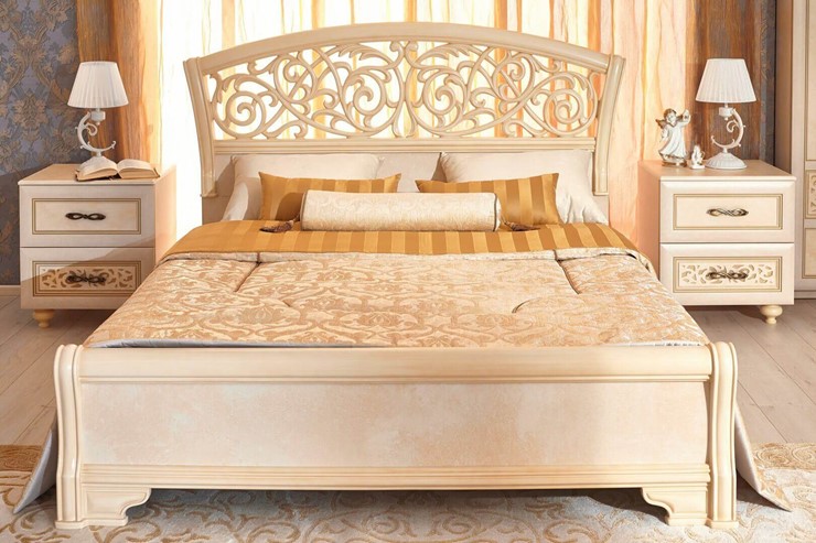 Гарнитур в спальню Александрия, кровать, 2 тумбочки, Ленто в Магадане - изображение 6