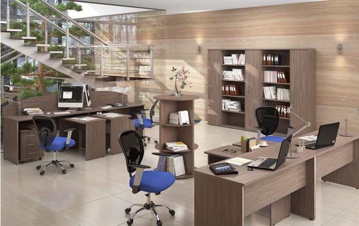 Офисный комплект мебели IMAGO книжные шкафы, 4 рабочих места в Магадане - изображение