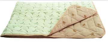 Одеяло «Зима-Лето», ткань: тик, материалы: бамбук/верблюжья шерсть в Магадане