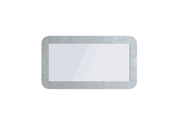 Зеркало прямоугольное Люкс, Флок Бентли светло-серый в Магадане