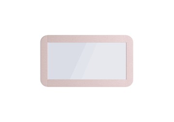 Зеркало прямоугольное Люкс, Велюр Тедди розовый в Магадане