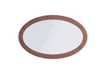 Зеркало прямоугольное овальное, Микровелюр терракотовый в Магадане