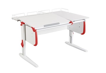 Детский стол-трансформер 1/75-40 (СУТ.25) + Polka_z 1/600 (2шт) белый/серый/Красный в Магадане