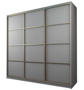 Шкаф 3-х створчатый MAX МШ-27-6-27-111, Профиль Золото/Цвет Серый в Магадане
