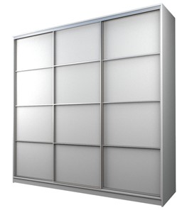 Шкаф 3-х створчатый MAX МШ-27-6-24-111, Профиль Серебро/Цвет Белый в Магадане