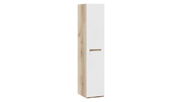 Шкаф для белья Фьюжн  ТД-260.07.01 (Дуб Делано, Белый глянец) в Магадане