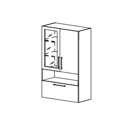 Кухонный шкаф Мыло, настенный хозяйственный двухдверный 1520*800*350, ШНХ 800*1520 в Магадане