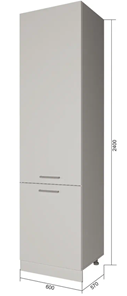 Кухонный шкаф-пенал П9 1, МДФ Софт бирюза/Белый в Магадане