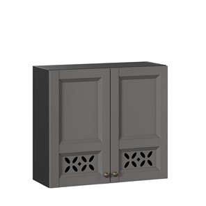 Шкаф кухонный Амели-3 800 ЛД 299.360.000.035, Черный/Оникс серый в Магадане