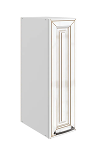 Кухонный шкаф Атланта L200 H720 (1 дв. гл.) эмаль (белый/белый глянец патина золото) в Магадане