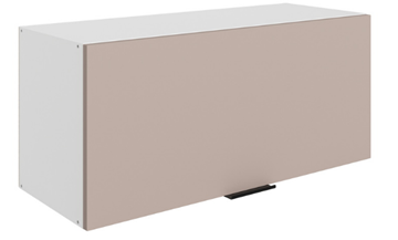 Шкаф на кухню Стоун L800 Н360 (1 дв. гл.) (белый/грей софттач) в Магадане