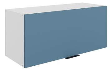 Кухонный шкаф Стоун L800 Н360 (1 дв. гл.) (белый/изумруд софттач) в Магадане