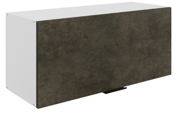 Кухонный навесной шкаф Стоун L800 Н360 (1 дв. гл.) (белый/камень темно-серый) в Магадане