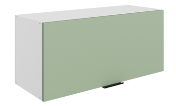 Шкаф навесной Стоун L800 Н360 (1 дв. гл.) (белый/полынь софттач) в Магадане