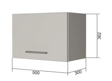 Кухонный навесной шкаф В350, Серый/Белый в Магадане