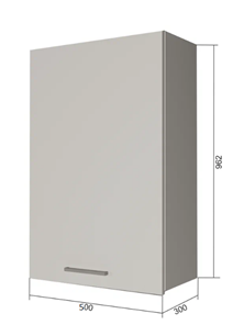 Навесной кухонный шкаф В9 50, МДФ Грей/Антрацит в Магадане