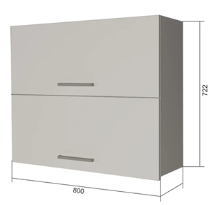 Кухонный шкаф ВГ2 80, МДФ Софт бирюза/Антрацит в Магадане