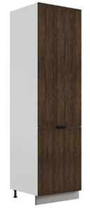 Шкаф-пенал Стоун 2 L600 (2 дв.гл.) (белый/палисандр) в Магадане
