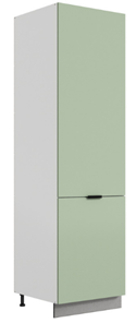 Шкаф-пенал Стоун 2 L600 (2 дв.гл.) (белый/полынь софттач) в Магадане