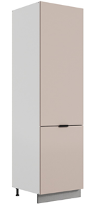 Шкаф-пенал Стоун L600 под холодильник (2 дв.гл.) (белый/грей софттач) в Магадане
