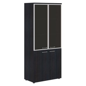 Шкаф комбинированный с дверьми в алюминиевой рамке и топом XTEN Дуб Юкон XHC 85.7  (850х410х1930) в Магадане
