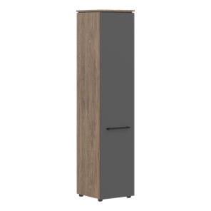 Шкаф колонка  высокий с глухой дверью MORRIS TREND Антрацит/Кария Пальмира MHC 42.1 (429х423х1956) в Магадане