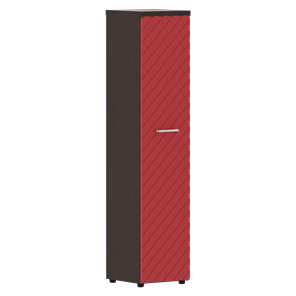Шкаф TORR LUX TLHC 42.1 колонка с глухой дверью и топом 435х452х1958 Венге/ Красный в Магадане