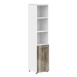 Шкаф высокий MORRIS  Дуб Базель/ Белый MHC 42.5  (429х423х1956) в Магадане