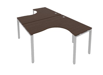 Письменный стол Metal System БП.РАС-СА-2.4 Венге/Серый в Магадане
