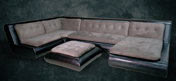 П-образный диван Эвелина со столом-пуфом в Магадане