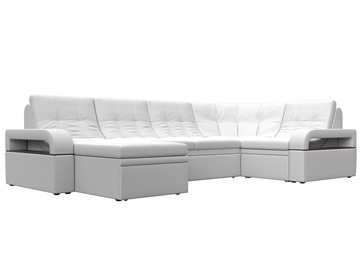 П-образный диван Лига-035, Белый (Экокожа) в Магадане