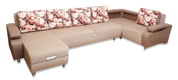 П-образный диван Престиж-15 люкс с полкой в Магадане