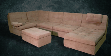 П-образный диван Премьер со столом-пуфом в Магадане