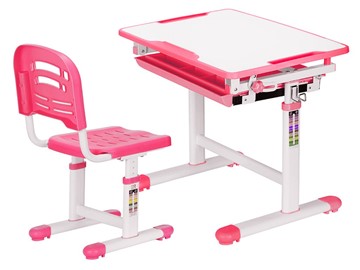 Растущий стол и стул Mealux EVO-06 Pink, розовая в Магадане
