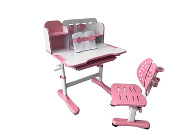 Стол растущий и стул FauDesk Vivo Pink FUNDESK в Магадане