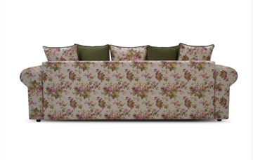 Прямой диван Ameli (Arcadia rose+shaggy green+glance bone) в Магадане - предосмотр 2