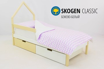 Детская кровать-домик мини Skogen бежево-белый в Магадане