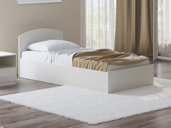 Подростковая кровать Этюд с подъемным механизмом, 90х190, белая в Магадане - изображение
