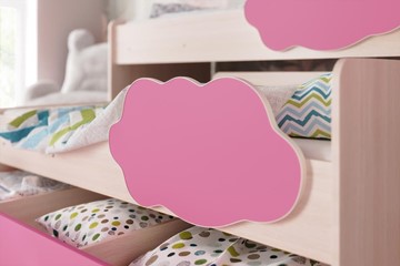 Детская двухэтажная кровать Соник 1.6 с ящиком, Розовый в Магадане - предосмотр 2